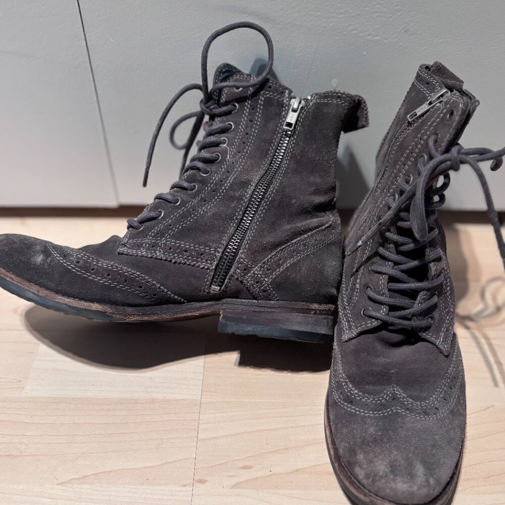 All Saints Grey Leather boots size 39 - Picture 4 of 5